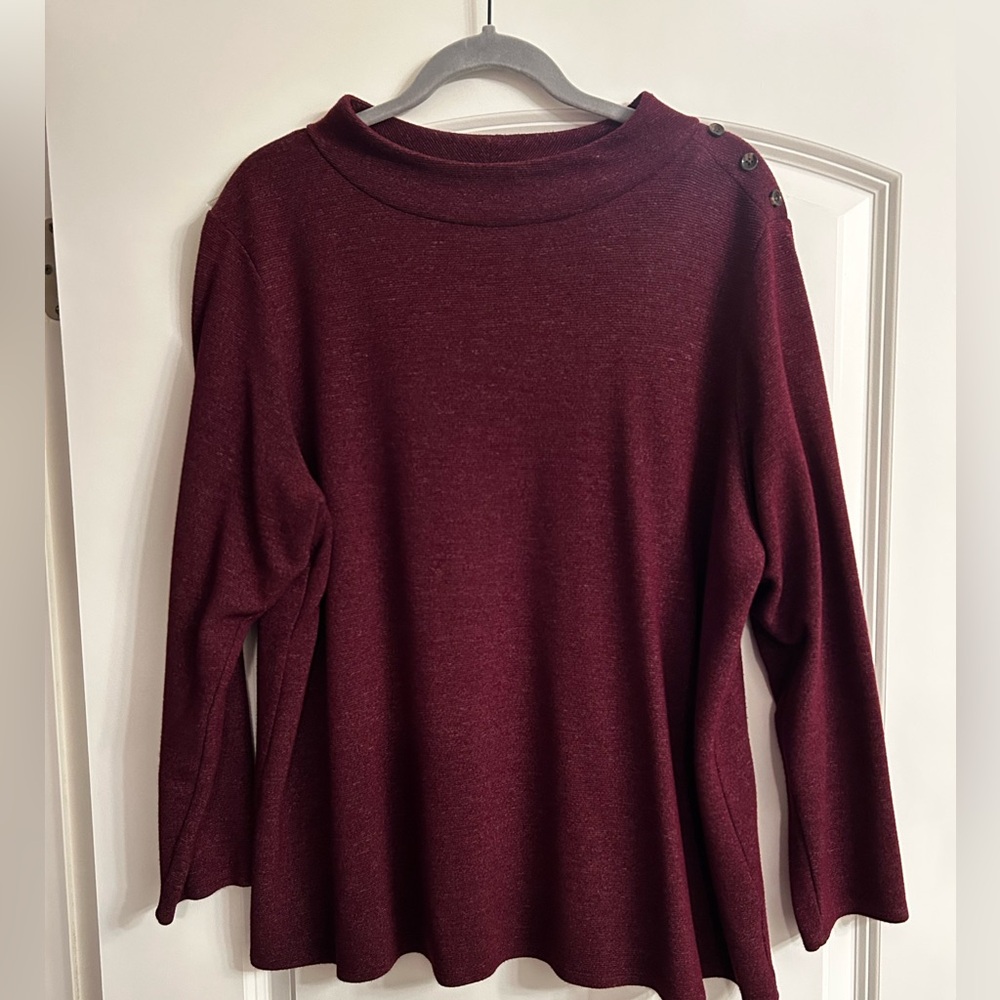 J Jill burgundy sweater. Size 2x